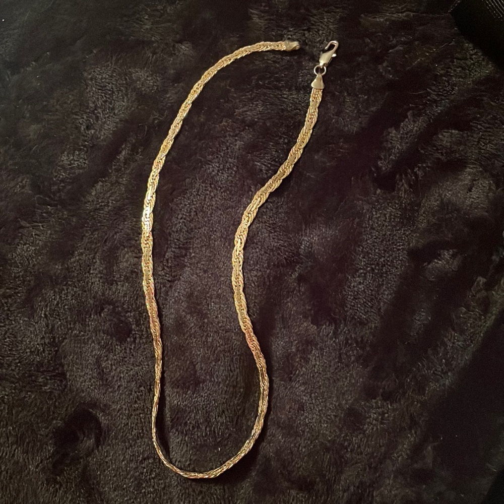 20 inch 14k gold braided necklace